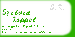 szilvia koppel business card